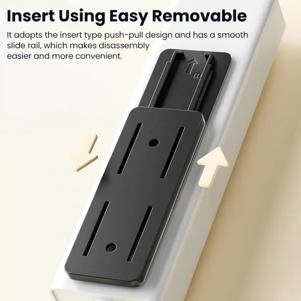 Toocki Self-Adhesive Power Socket Strip Fixator Wall Mounted Self Adhesive Punch Free Row Plug Holder for Kitchen Home Office - Image 5