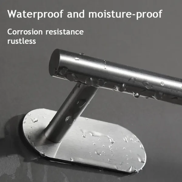 1pc Stainless Steel Paper Towel Holder No Punch Wall Mount Paper Roll Shelving Toilet Home Bathroom Kitchen Organizer - Image 2